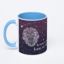 Синяя кружка с фотопечатью