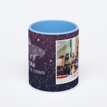 Синяя кружка с фотопечатью