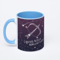 Синяя кружка с фотопечатью