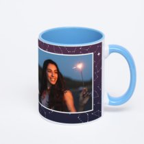 Синяя кружка с фотопечатью