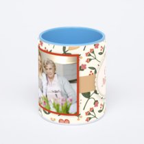Синяя кружка с фотопечатью