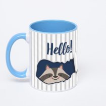 Синяя кружка с фотопечатью