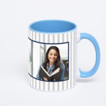 Синяя кружка с фотопечатью