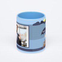 Синяя кружка с фотопечатью
