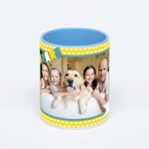 Синяя кружка с фотопечатью