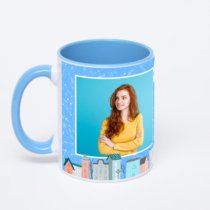 Синяя кружка с фотопечатью