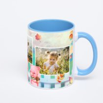 Синяя кружка с фотопечатью