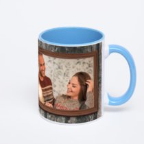 Синяя кружка с фотопечатью