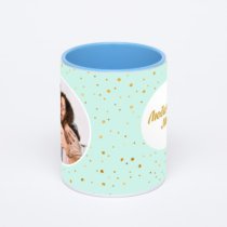 Синяя кружка с фотопечатью