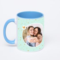 Синяя кружка с фотопечатью