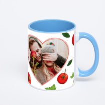 Синяя кружка с фотопечатью