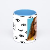 Синяя кружка с фотопечатью