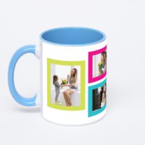 Синяя кружка с фотопечатью