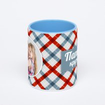 Синяя кружка с фотопечатью