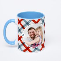 Синяя кружка с фотопечатью