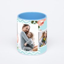 Синяя кружка с фотопечатью