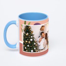 Синяя кружка с фотопечатью