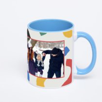 Синяя кружка с фотопечатью