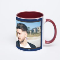 Бордовая кружка с фотопечатью