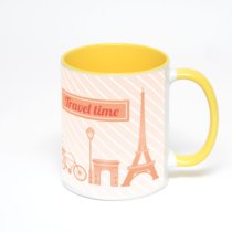Желтая кружка с фотопечатью