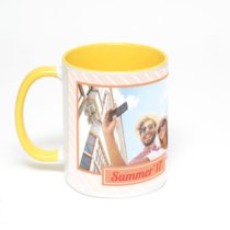 Желтая кружка с фотопечатью
