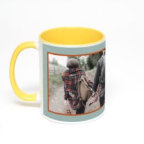 Желтая кружка с фотопечатью