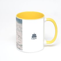 Желтая кружка с фотопечатью