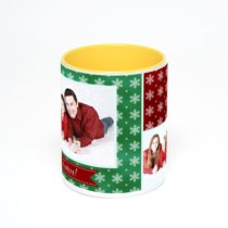 Желтая кружка с фотопечатью