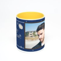 Желтая кружка с фотопечатью