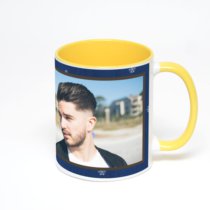 Желтая кружка с фотопечатью