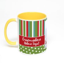 Желтая кружка с фотопечатью