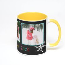 Желтая кружка с фотопечатью