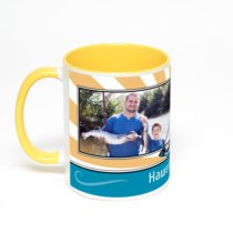 Желтая кружка с фотопечатью