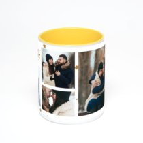 Желтая кружка с фотопечатью