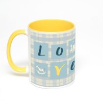 Желтая кружка с фотопечатью