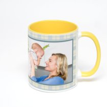 Желтая кружка с фотопечатью