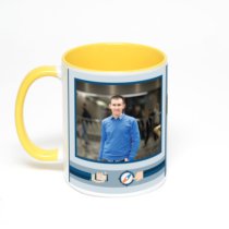 Желтая кружка с фотопечатью