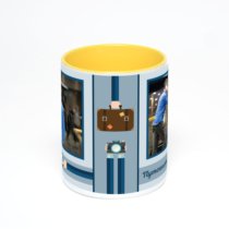 Желтая кружка с фотопечатью