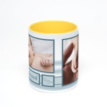 Желтая кружка с фотопечатью