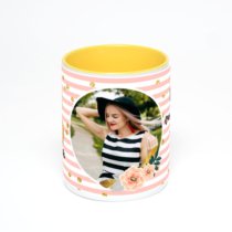 Желтая кружка с фотопечатью