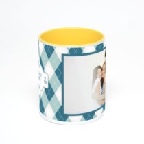 Желтая кружка с фотопечатью