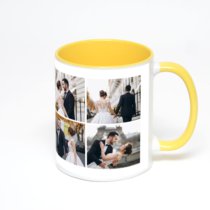 Желтая кружка с фотопечатью