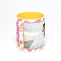 Желтая кружка с фотопечатью