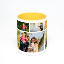 Желтая кружка с фотопечатью