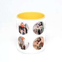 Желтая кружка с фотопечатью