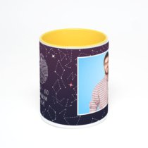 Желтая кружка с фотопечатью