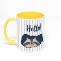 Желтая кружка с фотопечатью