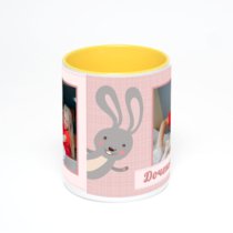 Желтая кружка с фотопечатью