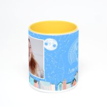 Желтая кружка с фотопечатью