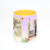 Желтая кружка с фотопечатью